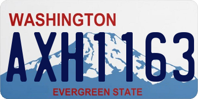 WA license plate AXH1163