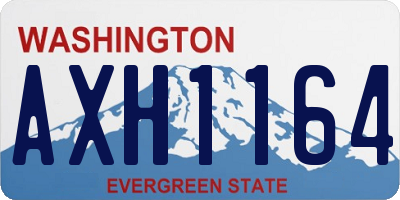 WA license plate AXH1164
