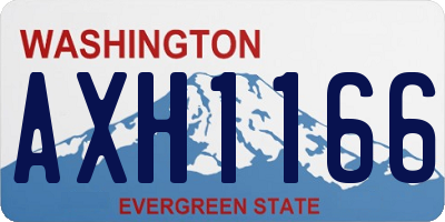 WA license plate AXH1166
