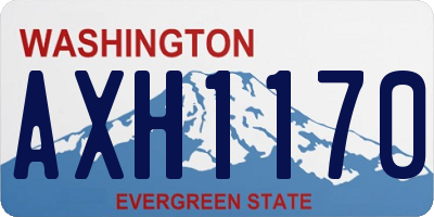 WA license plate AXH1170