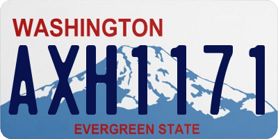 WA license plate AXH1171