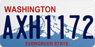 WA license plate AXH1172