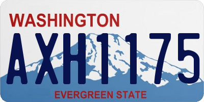 WA license plate AXH1175
