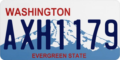 WA license plate AXH1179