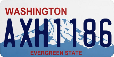 WA license plate AXH1186