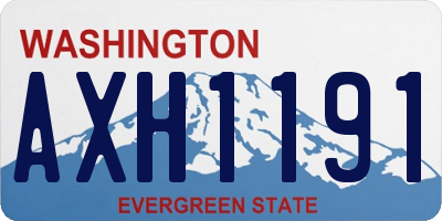 WA license plate AXH1191