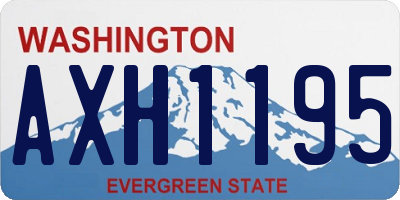 WA license plate AXH1195