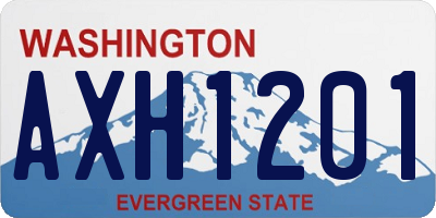WA license plate AXH1201