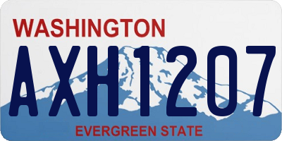 WA license plate AXH1207