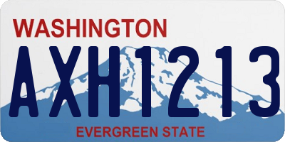 WA license plate AXH1213