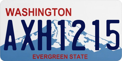 WA license plate AXH1215