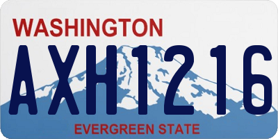WA license plate AXH1216