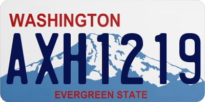 WA license plate AXH1219