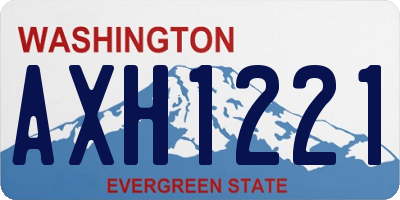 WA license plate AXH1221