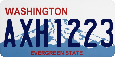WA license plate AXH1223
