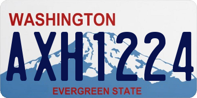 WA license plate AXH1224