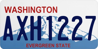 WA license plate AXH1227