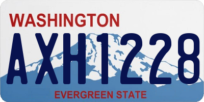 WA license plate AXH1228