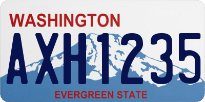 WA license plate AXH1235