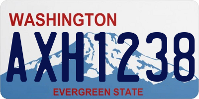 WA license plate AXH1238