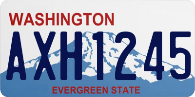 WA license plate AXH1245