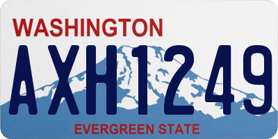WA license plate AXH1249