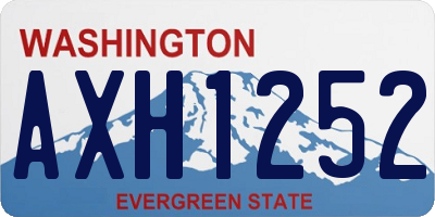WA license plate AXH1252