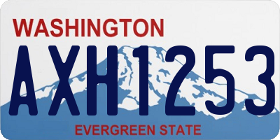 WA license plate AXH1253