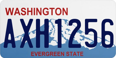 WA license plate AXH1256