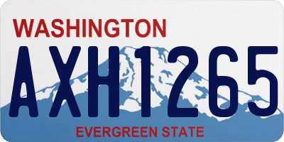 WA license plate AXH1265