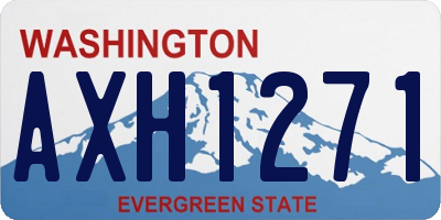 WA license plate AXH1271