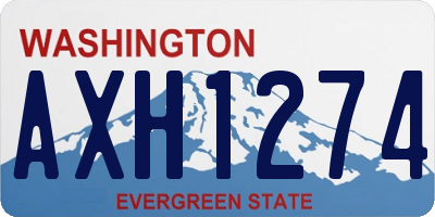 WA license plate AXH1274