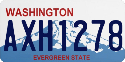 WA license plate AXH1278