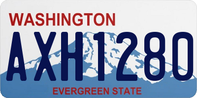 WA license plate AXH1280