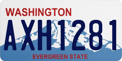 WA license plate AXH1281