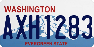 WA license plate AXH1283