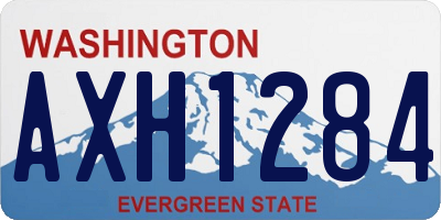 WA license plate AXH1284