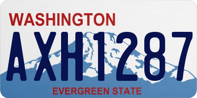 WA license plate AXH1287