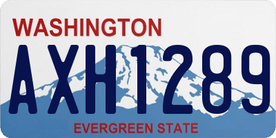 WA license plate AXH1289