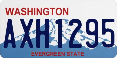 WA license plate AXH1295