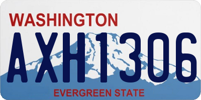 WA license plate AXH1306