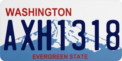 WA license plate AXH1318