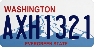 WA license plate AXH1321