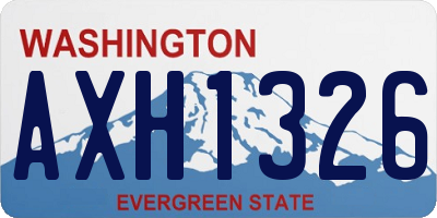 WA license plate AXH1326