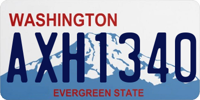WA license plate AXH1340