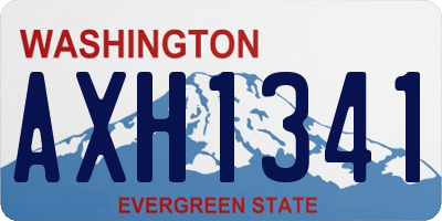 WA license plate AXH1341