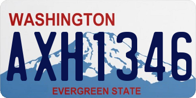 WA license plate AXH1346