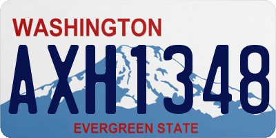 WA license plate AXH1348