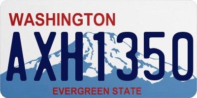 WA license plate AXH1350