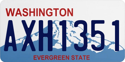 WA license plate AXH1351